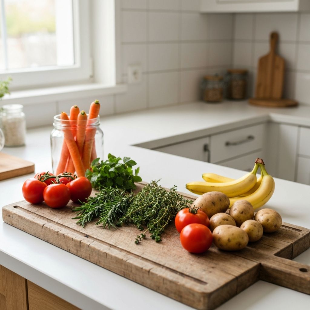 Verschiedene Zutaten in einer Küche